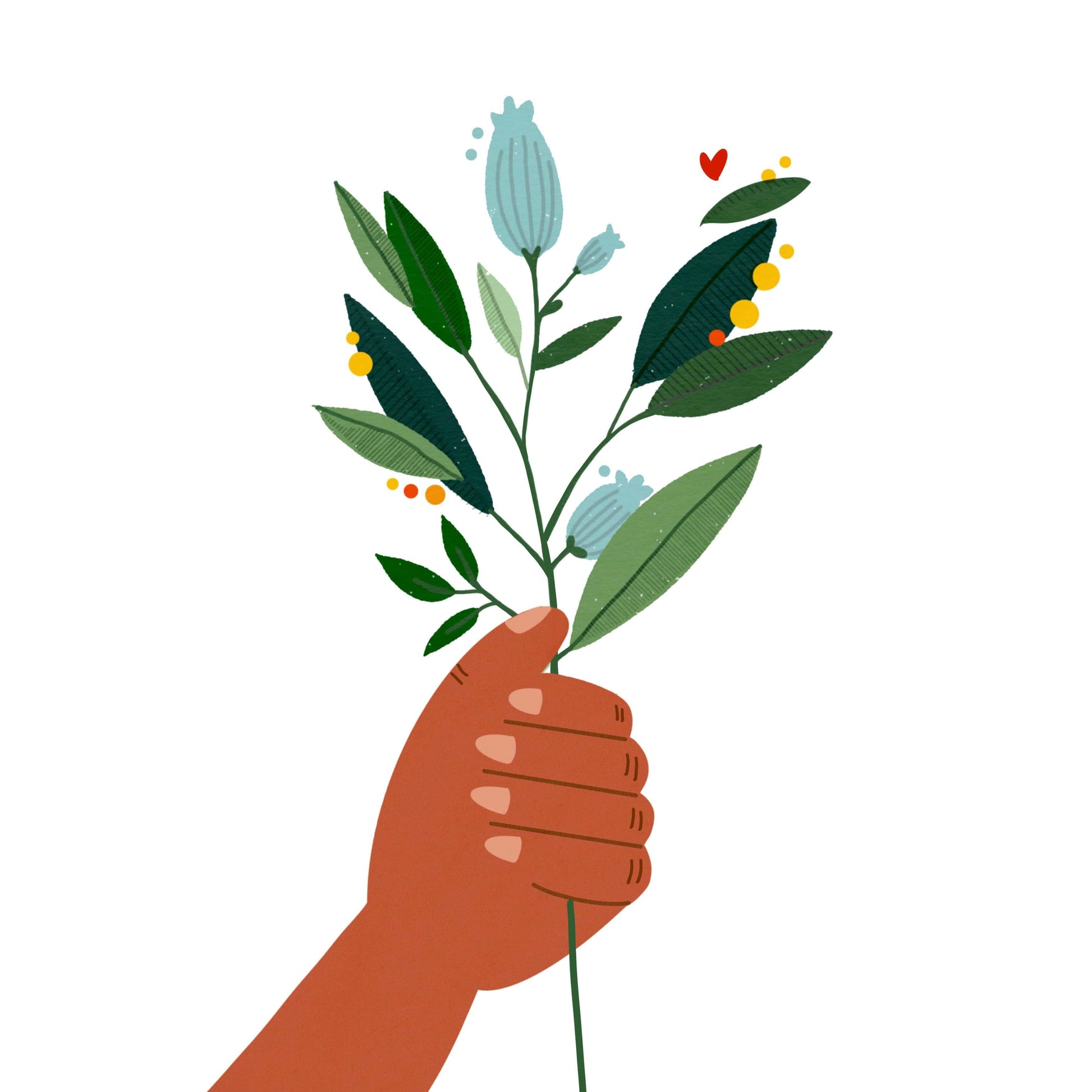 Greetings Card Flowers - greetings card homeware shops bristol gift shops bristol Do It Later Illustration