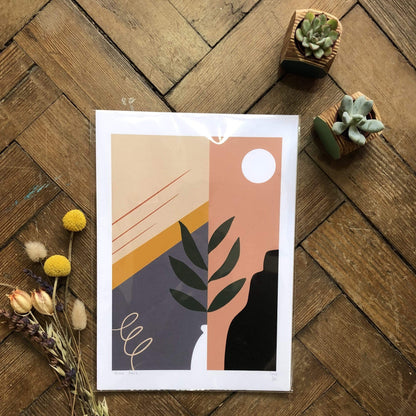 Prints Plant (Vase) / A4 Plant Print with Vase homeware shops bristol gift shops bristol Do It Later Illustration
