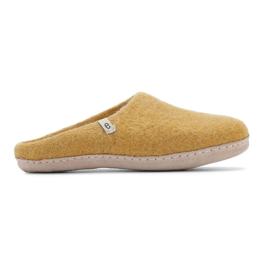 Egos Slippers Natural Wool Slippers - Mustard Yellow