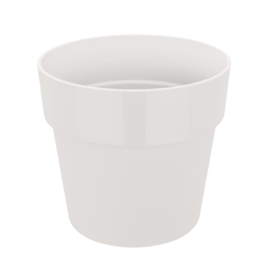 Elho Plant Pot 22cm / White Recycled Plastic Plant Pot  -' b.for original' in White