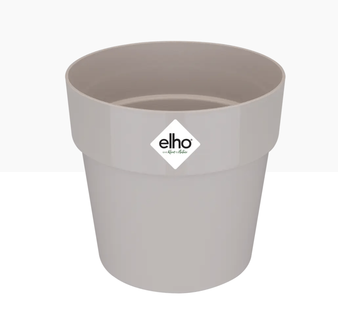 Elho Plant Pot 30cm / Warm Grey Recycled Plastic Plant Pot  -' b.for original' in warm grey