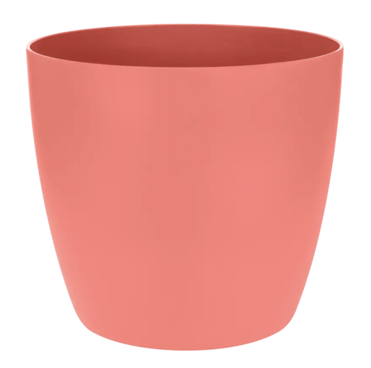 Elho Plant Pot 7cm / Coral Recycled Plastic Plant Pot - 'brussels mini round' in Coral