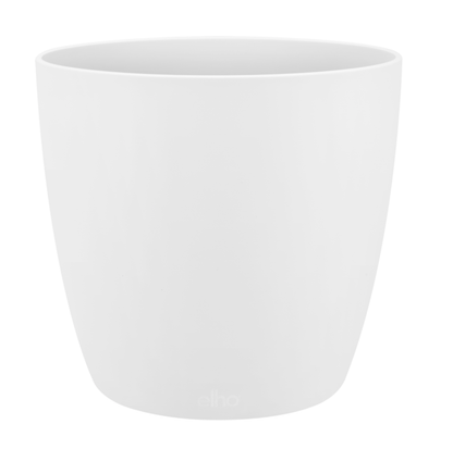 Elho Plant Pot 7cm / White Recycled Plastic Plant Pot - 'brussels mini round' in White