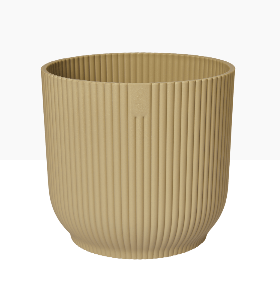 Elho Plant Pots 14 / Butter Yellow Recycled Plastic Plant Pot - 'Vibes Fold' in Butter Yellow