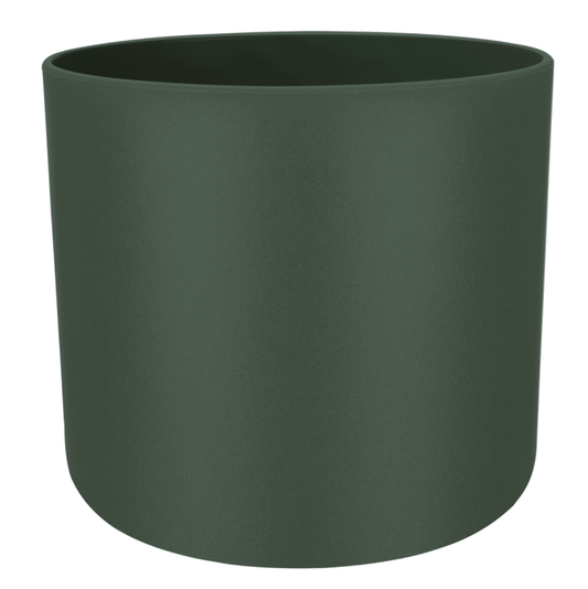 Elho Plant Pots 14cm / Leaf Green Recycled Plastic Plant Pot -  'b.for soft round' (various colours and sizes)