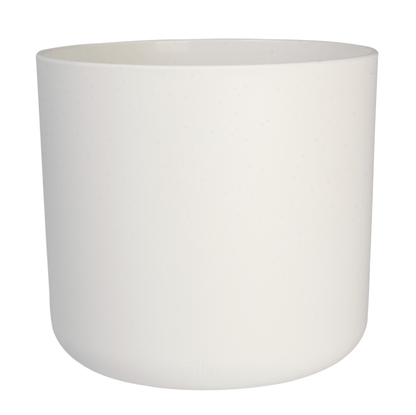 Elho Plant Pots 14cm / White Recycled Plastic Plant Pot -  'b.for soft round' in White