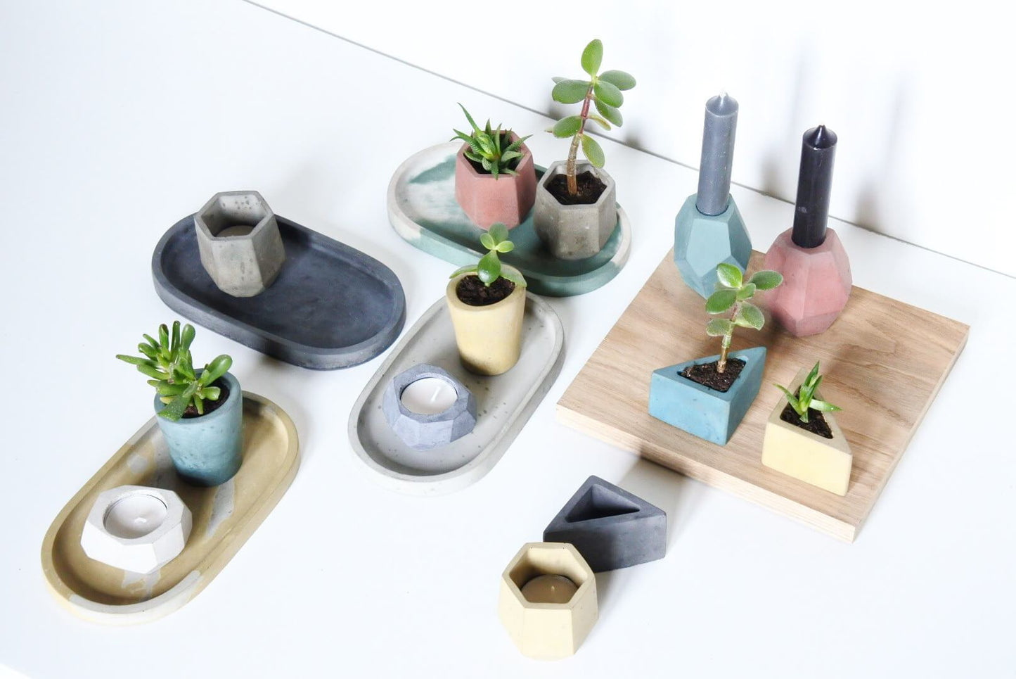 Fern Tray Concrete Shapes Dish - Oval