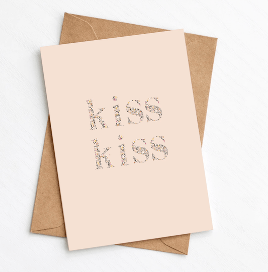 Greenwich Paper Studio Greetings Card Kiss Kiss Card