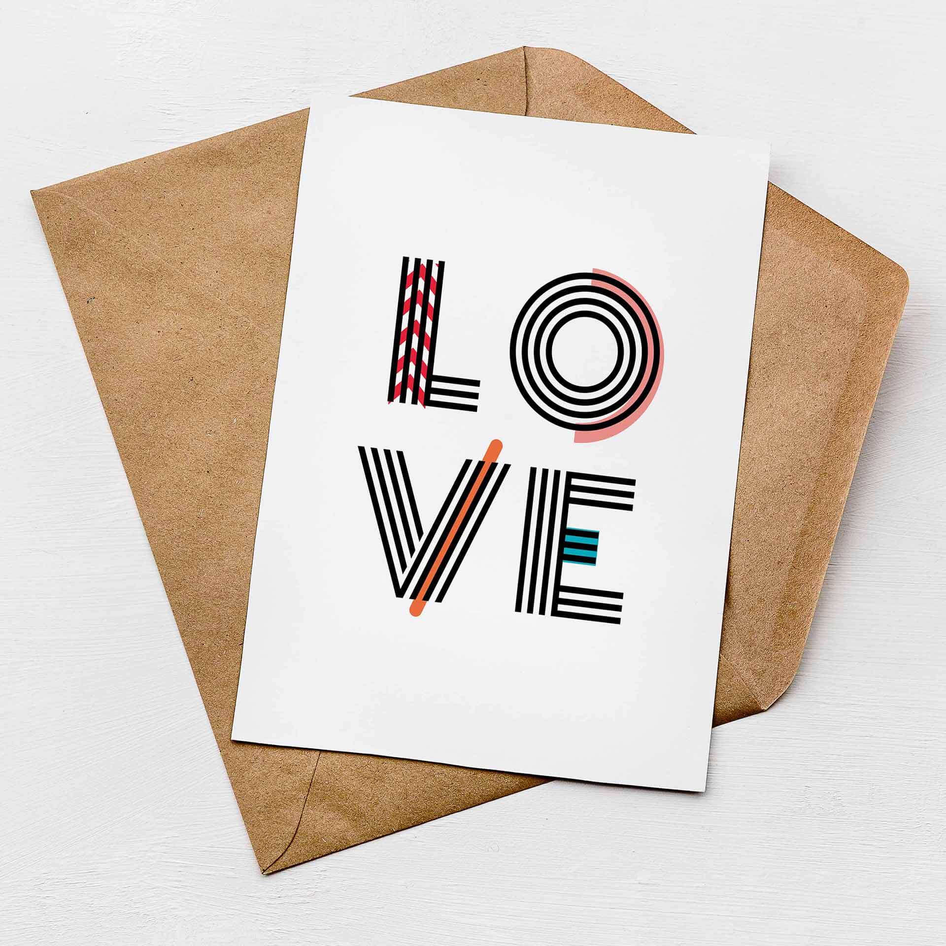 Greenwich Paper Studio Greetings Card LOVE  - Greetings Card