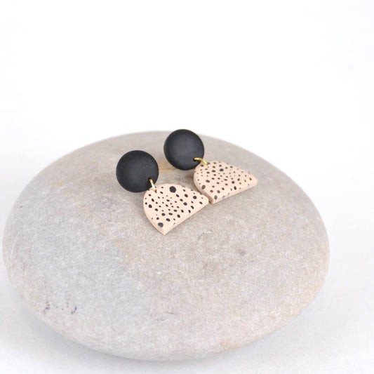HK Designs Black Speckle Earrings