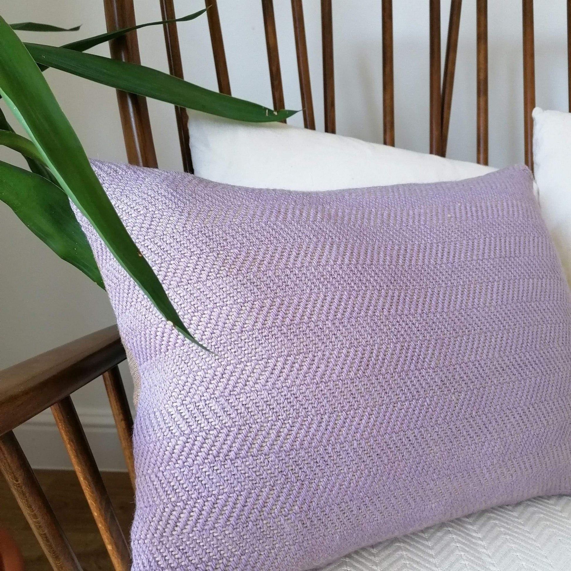 Honest Weaves Cushion Lilac Handwoven Cushion