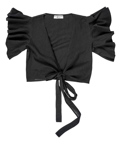 Tops Inka Wrap Top - Black - UK 6-14 homeware shops bristol gift shops bristol Inka Free