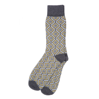 Katie Victoria Socks Mens Cotton Socks - Citrus Wave (size 7 - 10)