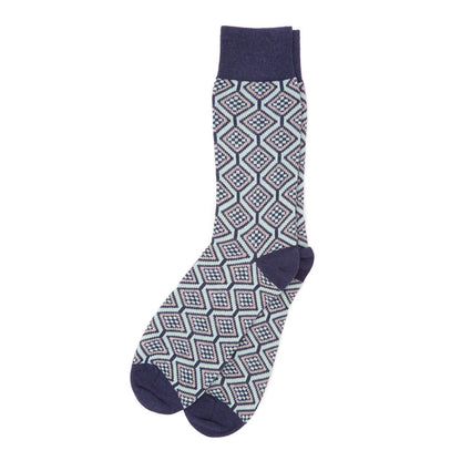 Katie Victoria Socks Mens Cotton Socks - Denim Wave (size 7-10)