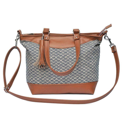 Bag Blue Wave Recycled Leather Handbag - Handles Only homeware shops bristol gift shops bristol Lauren Holloway