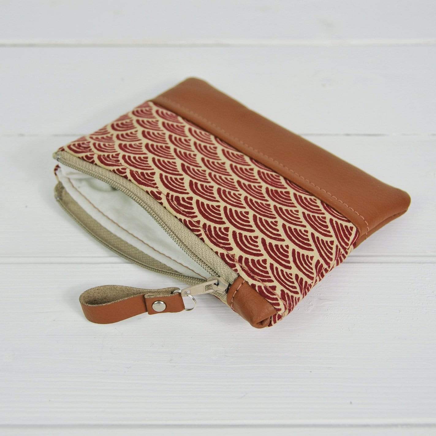 Lauren Holloway Purse / Wallet Small / Red wave Coin Purse - Red Wave