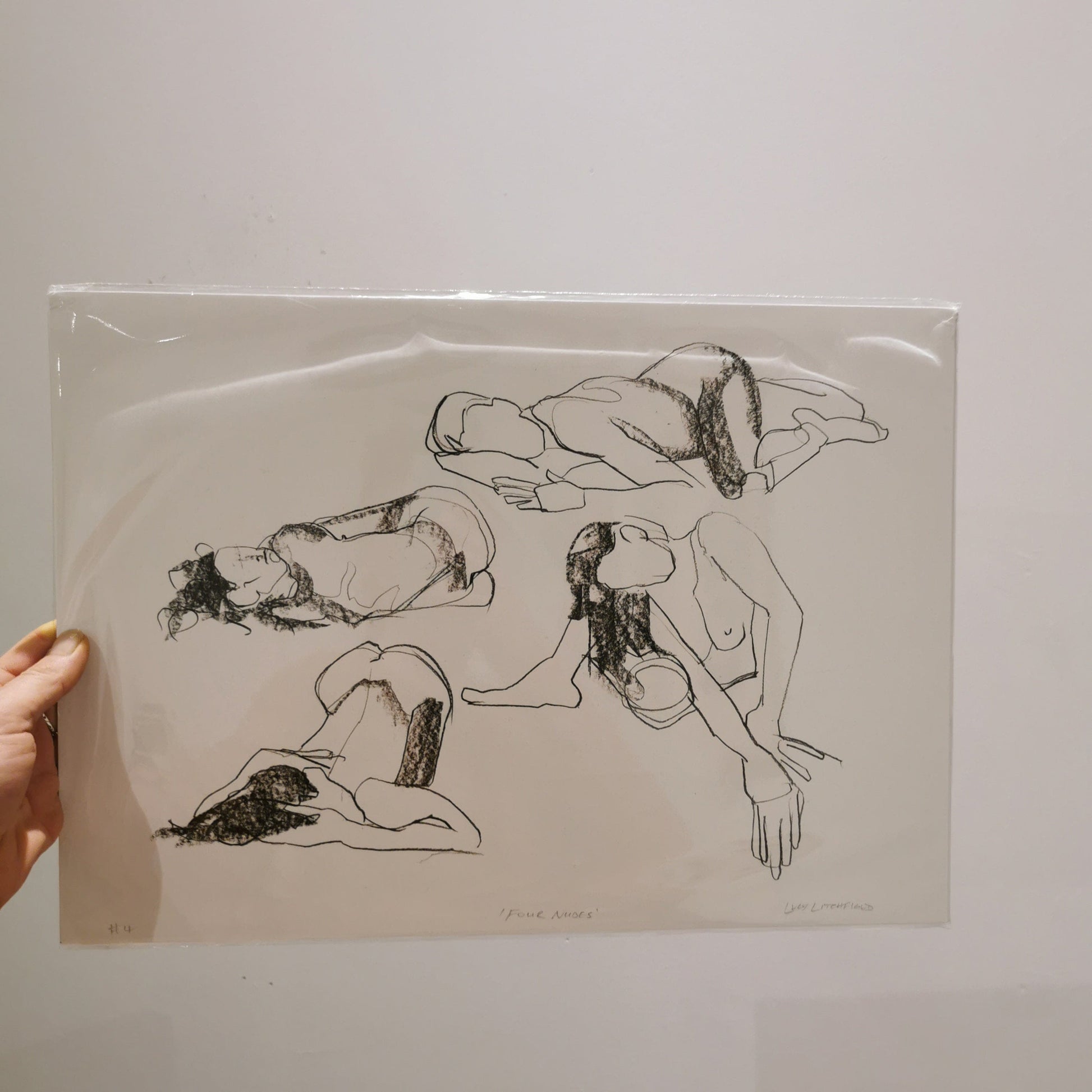 Lucy Litchfield A3 SALE Four Nudes Print (Damaged Corner)