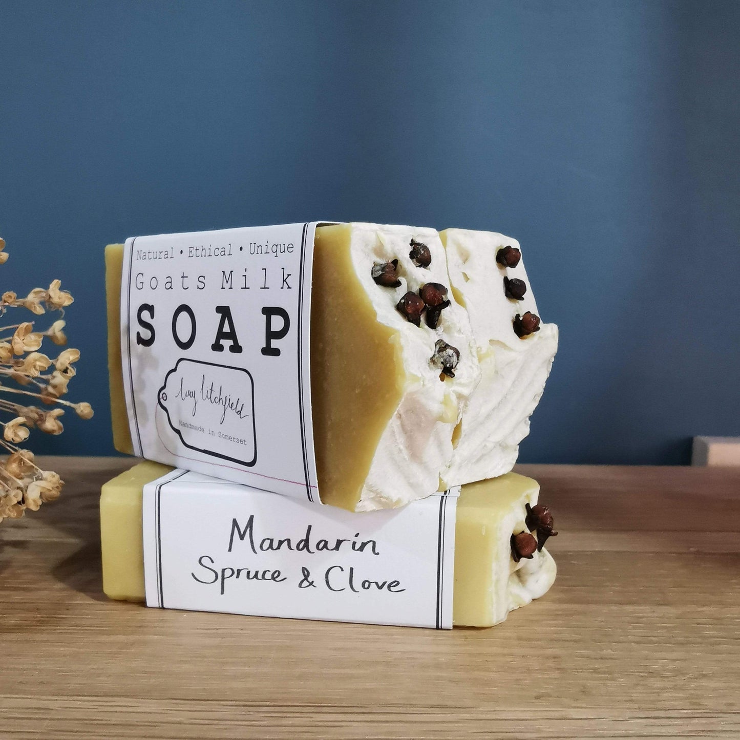 Lucy Litchfield Skin & Body Mandarin, Spruce & Clove Moisturising Soap (various)