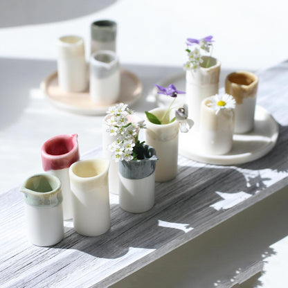 Vases Mini Wildflower Porcelain Vase (in various glazes) homeware shops bristol gift shops bristol Naked Clay Ceramics