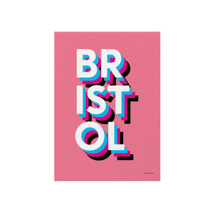 Nice Graphic Design Bristol Print (Dark Pink)
