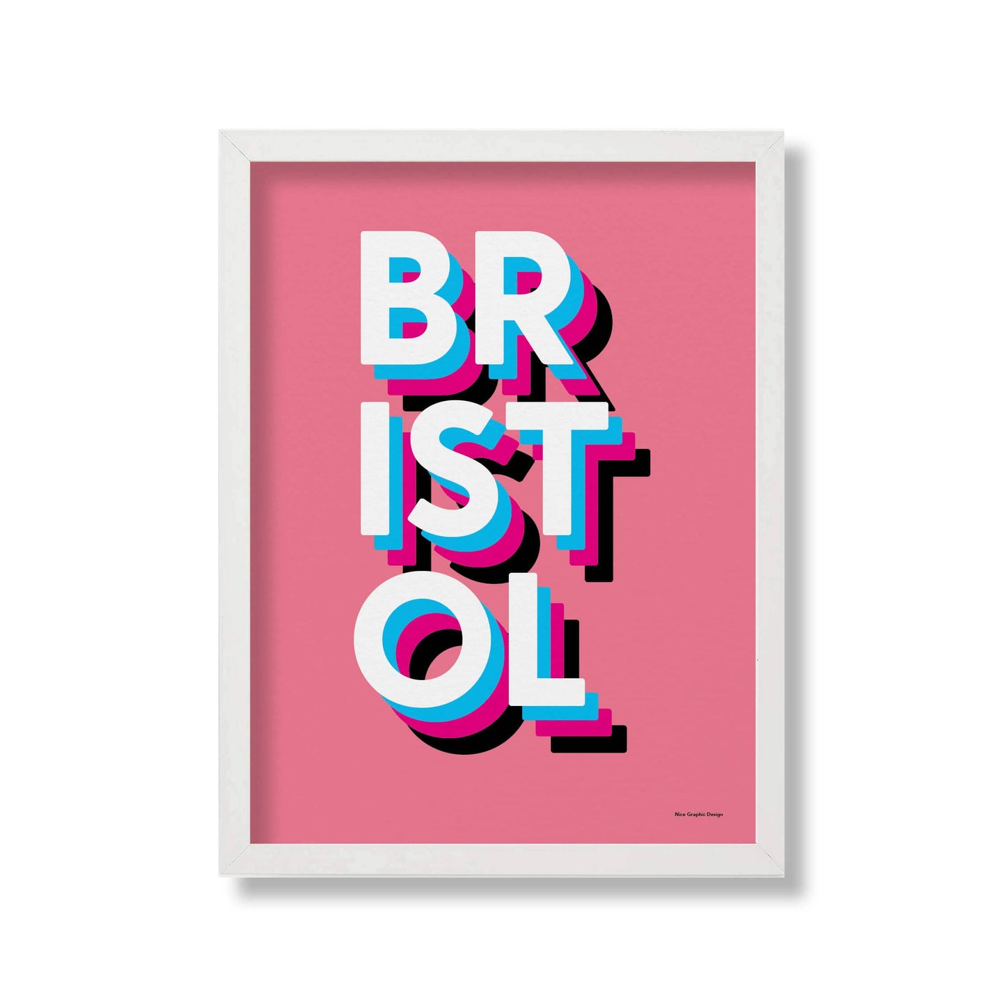 Nice Graphic Design Bristol Print (Pink)