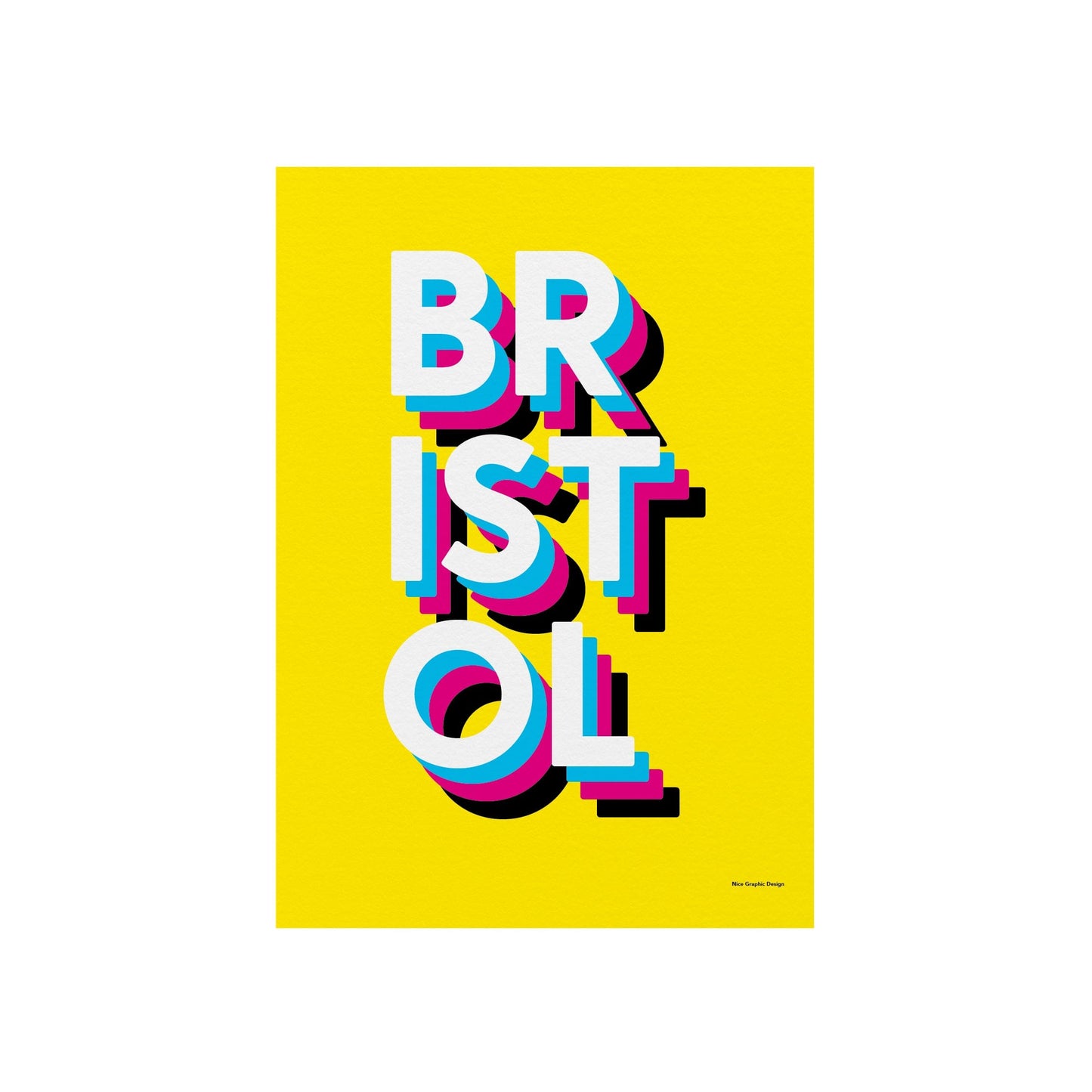 Nice Graphic Design Prints Bristol Print (Yellow)