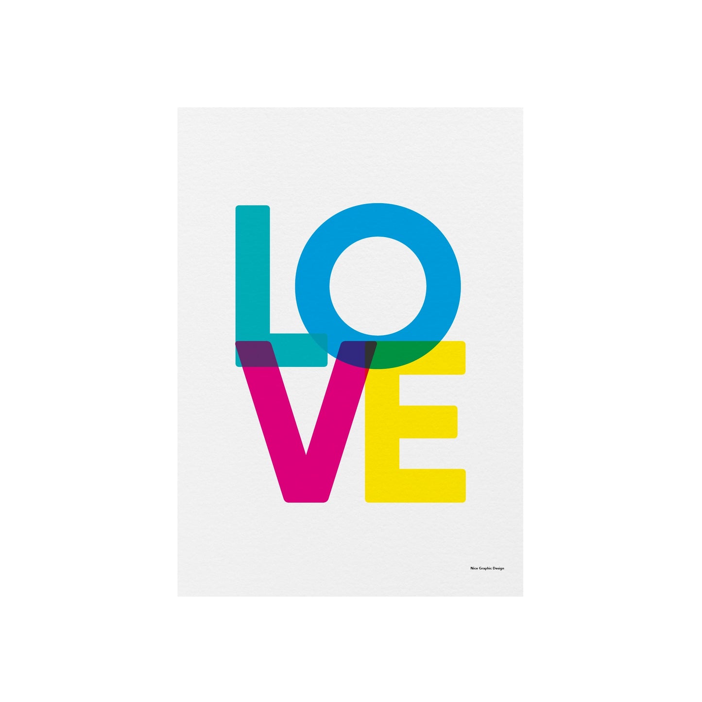 Nice Graphic Design Prints Love Print (White)