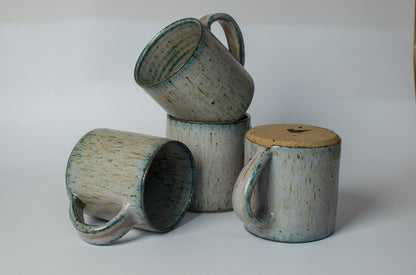 Nicholas Dover Ceramics Speckled Stoneware Mug with Blue/Green Glaze