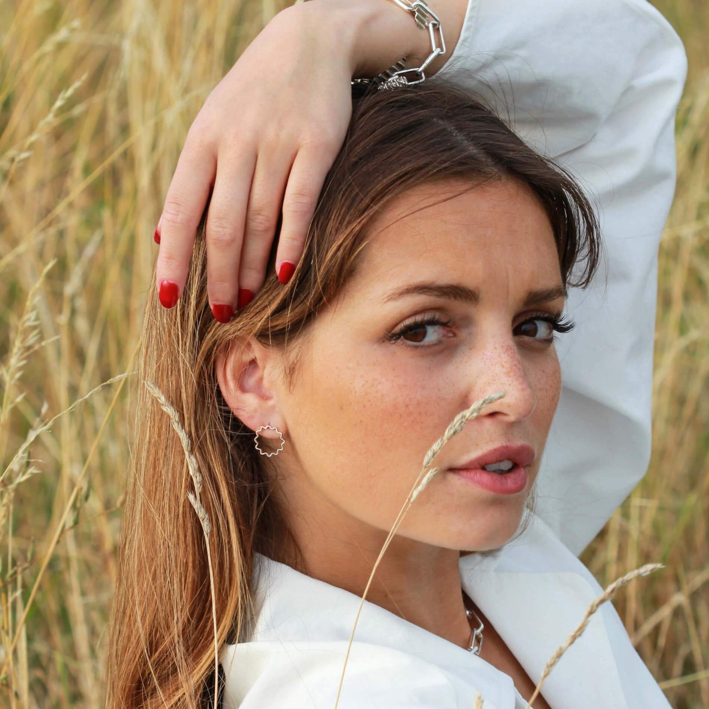 Olivia Taylor Jewellery Mini Ondulée Earrings - 18ct Gold Vermeil