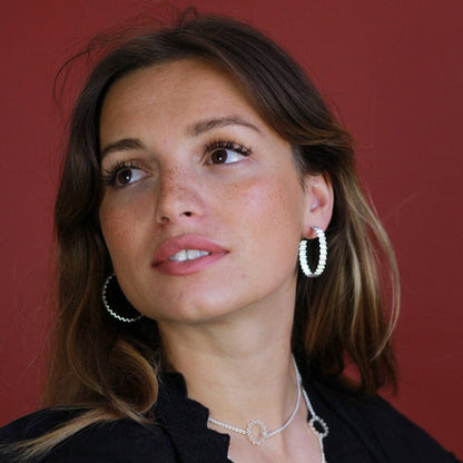 Earrings Ondulée Large Hoops in Eco Silver or Gold homeware shops bristol gift shops bristol Olivia Taylor