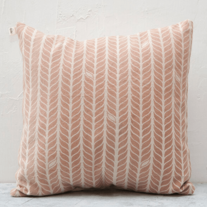 Prints By Nature Cushion 'Wheat' Cushion - Blush Pink