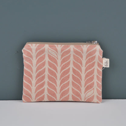 Prints By Nature Purse / Wallet 'Wheat' Coin Purse in Blush Pink