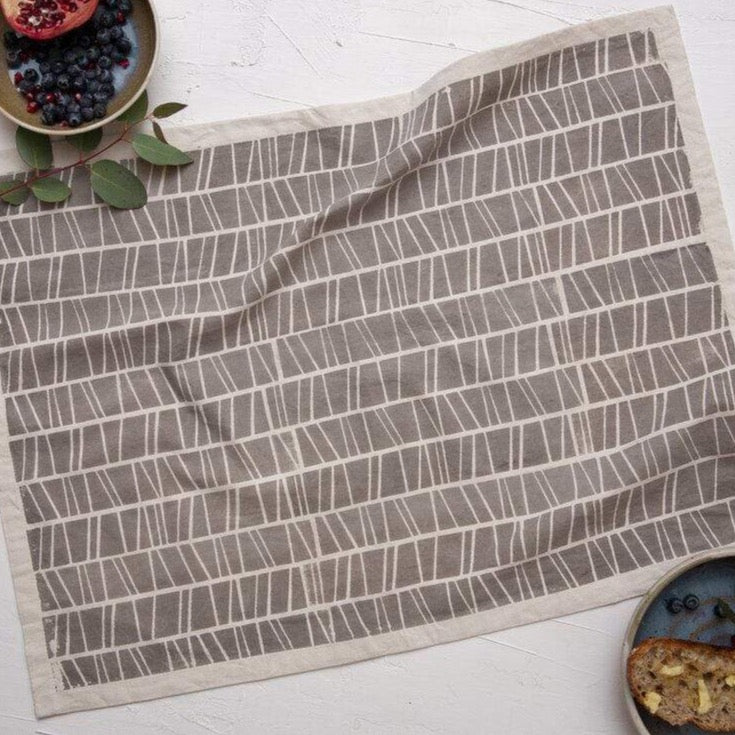 Prints By Nature Tea Towel Mini Palms Tea Towel - Slate