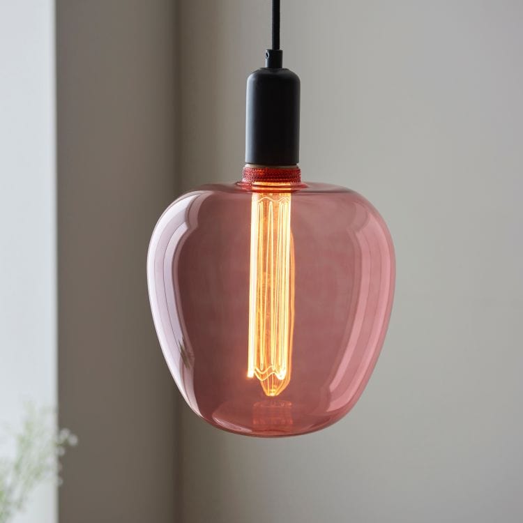 Bulb SALE Statement Filament Bulb in Tinted Pink homeware shops bristol gift shops bristol Priormade