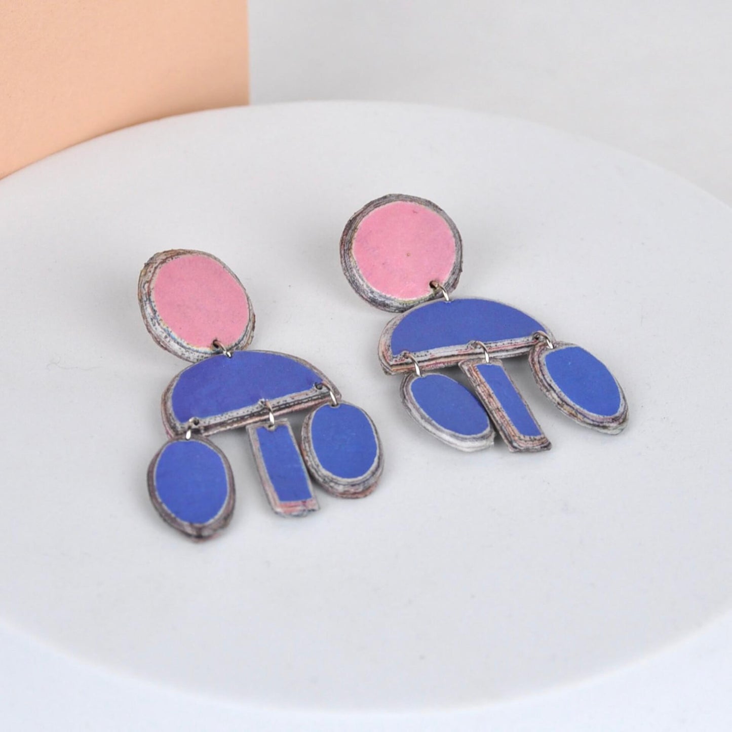 Quazi Design Earrings Light blue & pink Nesta Earrings
