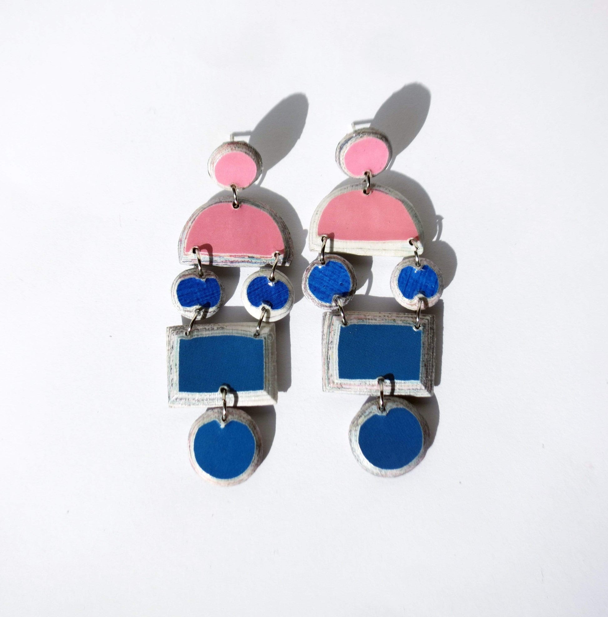 Earrings Pink & Blue Recycled Paper Nokuthula Earrings (Various Colours) homeware shops bristol gift shops bristol Quazi Design