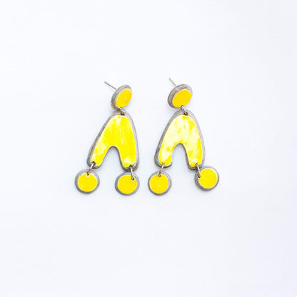 Quazi Design Earrings Yellow Zandi Earrings