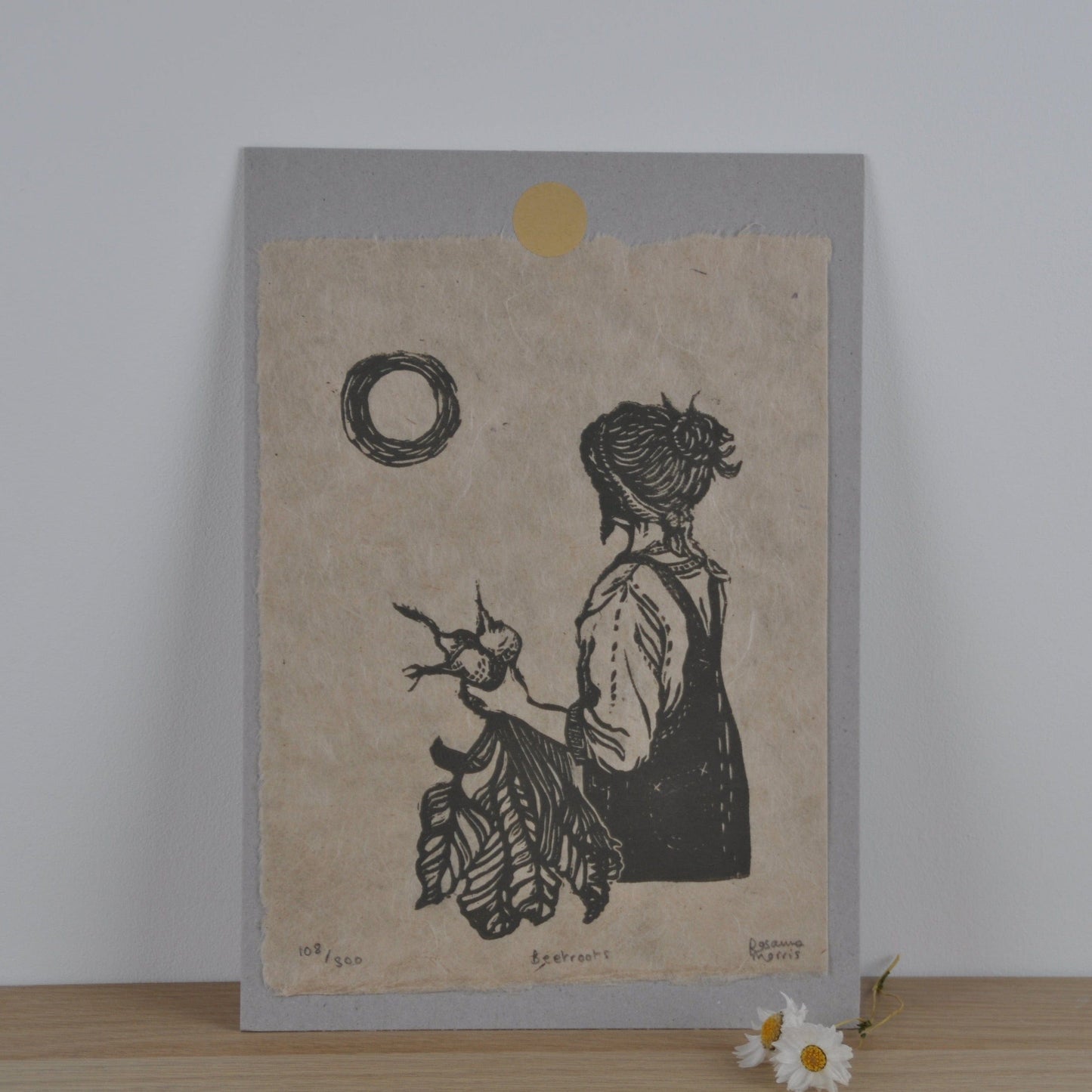 Prints 'Beetroot' Mini Wood Cut Print homeware shops bristol gift shops bristol Rosanna Morris