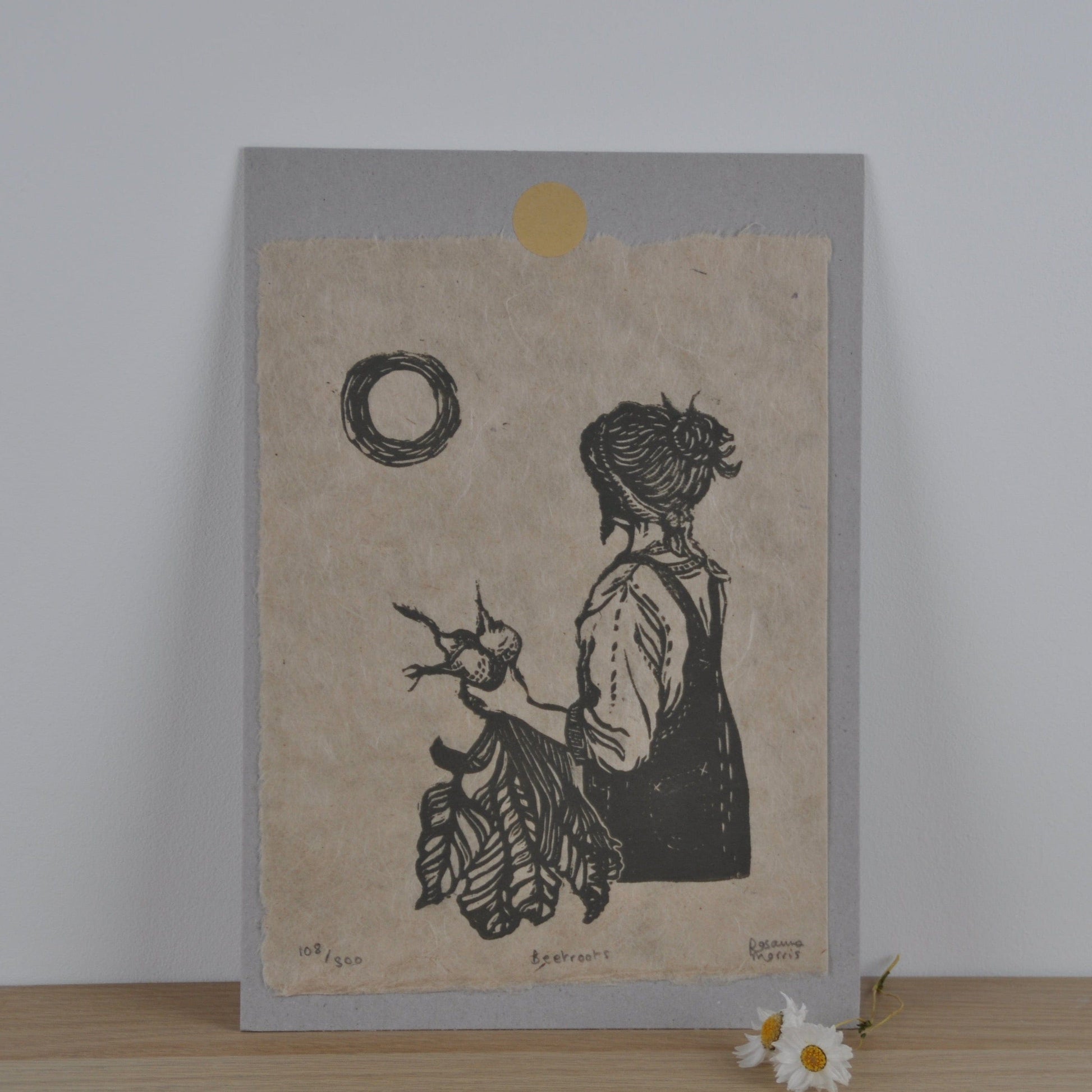 Prints 'Beetroot' Mini Wood Cut Print homeware shops bristol gift shops bristol Rosanna Morris