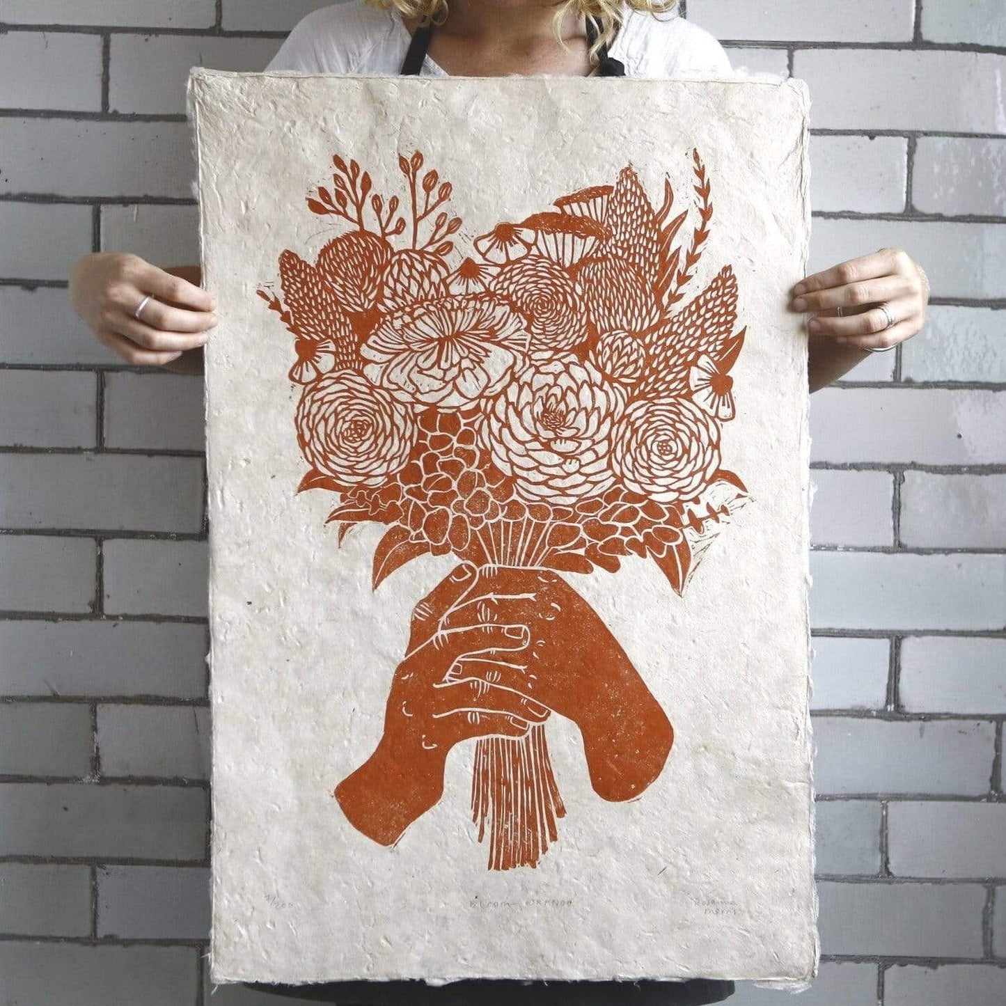 Rosanna Morris Prints Burnt Orange Bloom