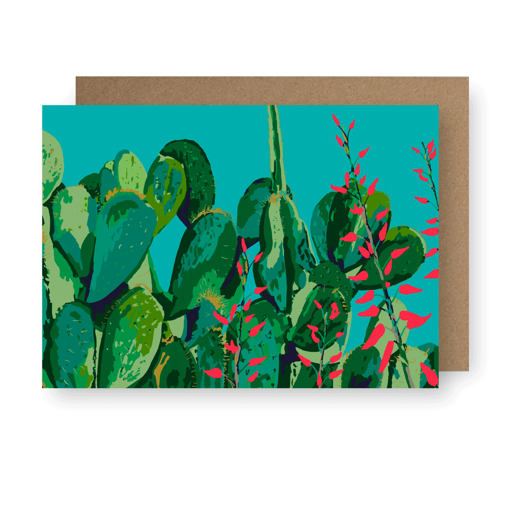 Rosie Reiter Greetings Card Cactus Garden Series No. 2 Greetings Card