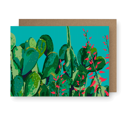 Rosie Reiter Greetings Card Cactus Garden Series No. 2 Greetings Card