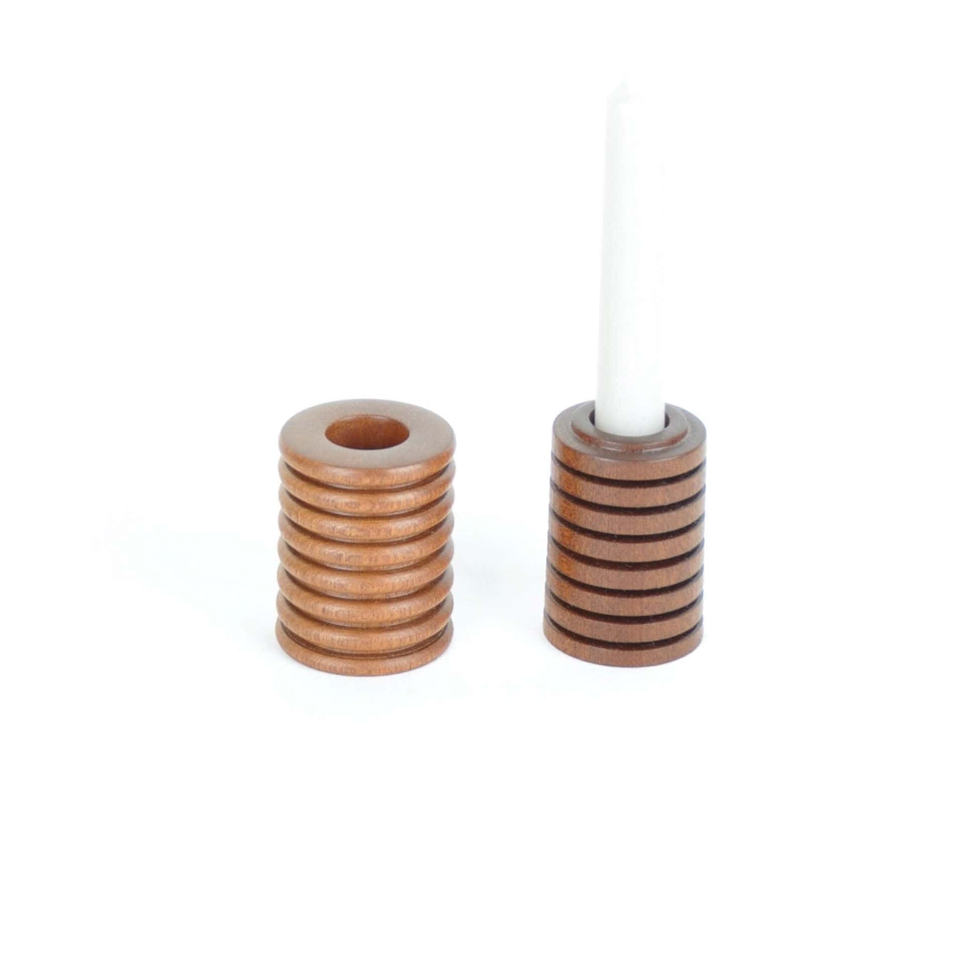 Something From The Turnery Candle Holder Wooden Candle Holders - Sapele
