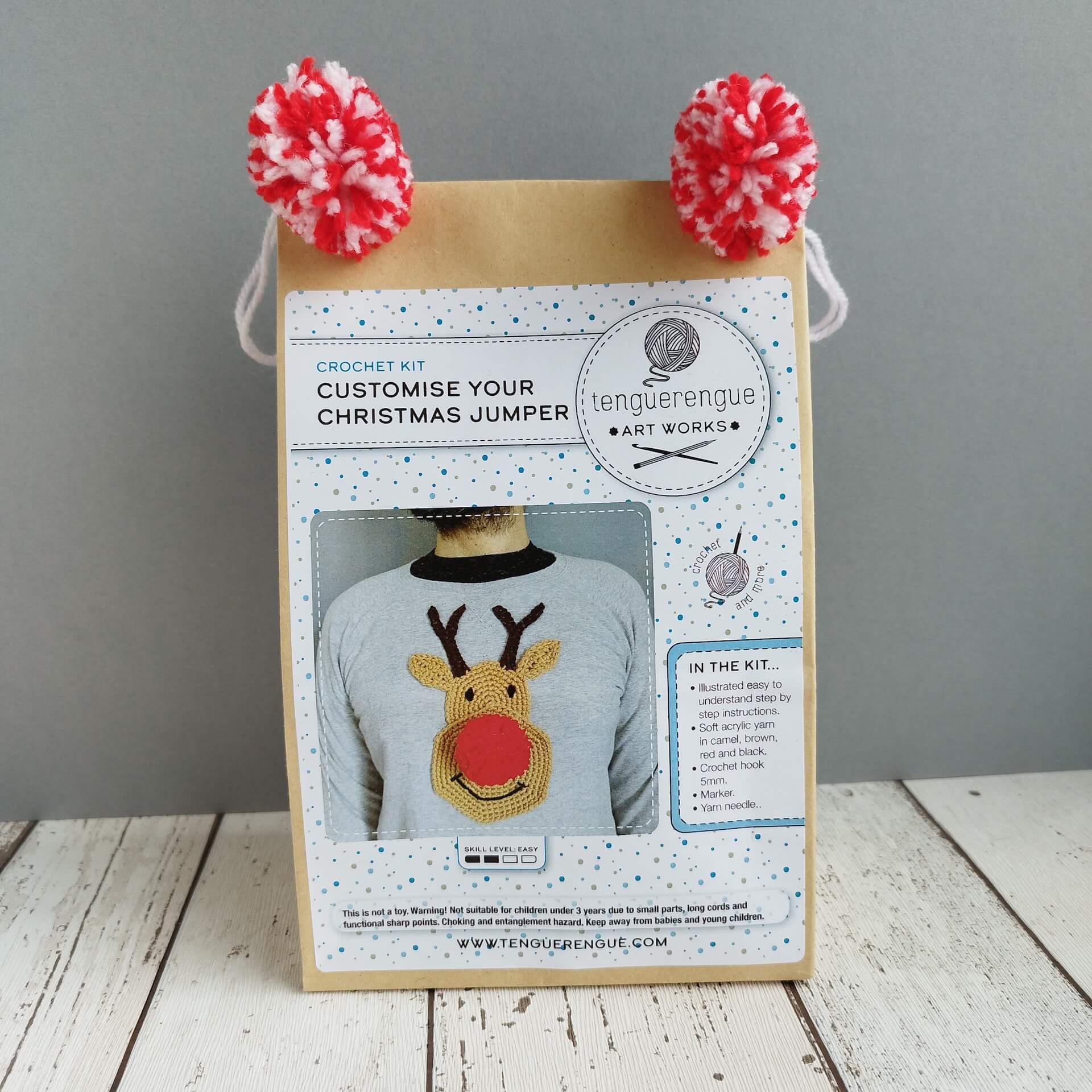 Tenguerengue Art & Craft Kits Crochet Kit: Customise Your Christmas Jumper