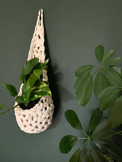 The Unraveling Large Hanging Wall Planter - Cotton