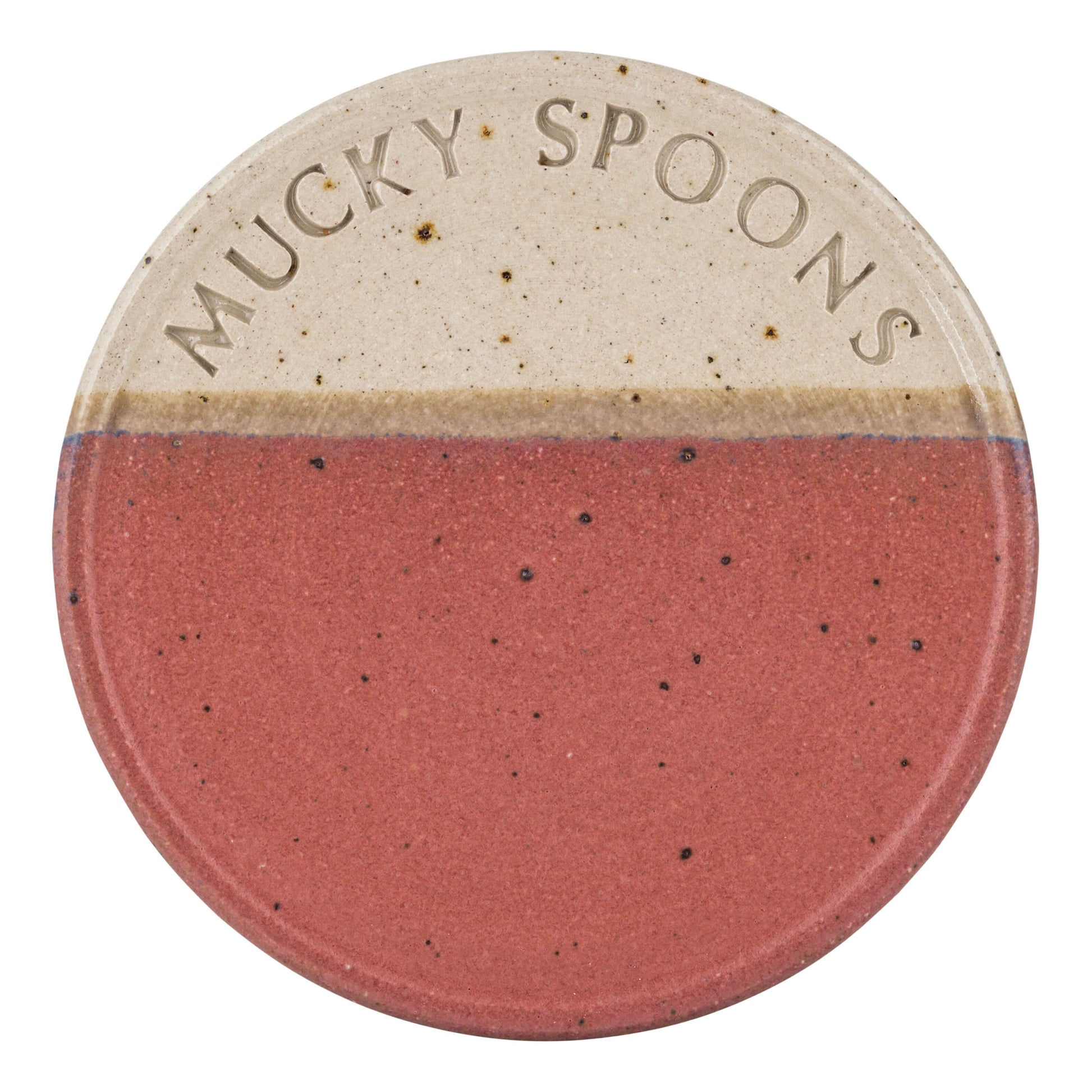 The Village Pottery Raspberry Rust Mucky Spoon Rest (6 colour options)