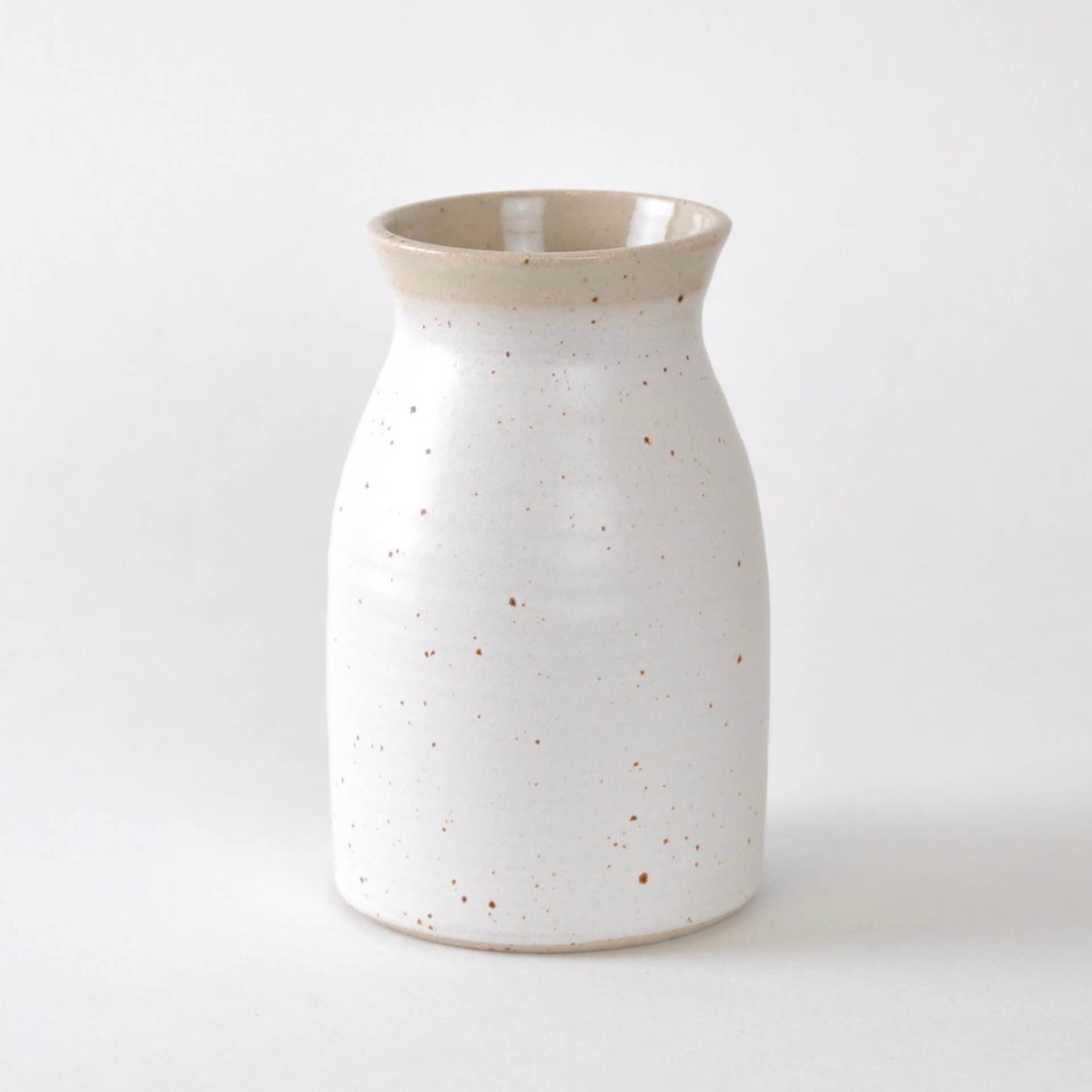 The Village Pottery Snowdrop White Ceramic Vase - Medium (6 colour options)