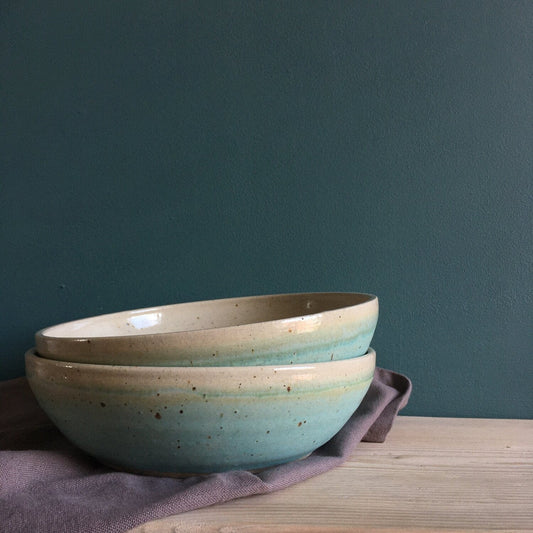 The Village Pottery Turquoise Sea Ceramic Pasta Bowl (various colours)