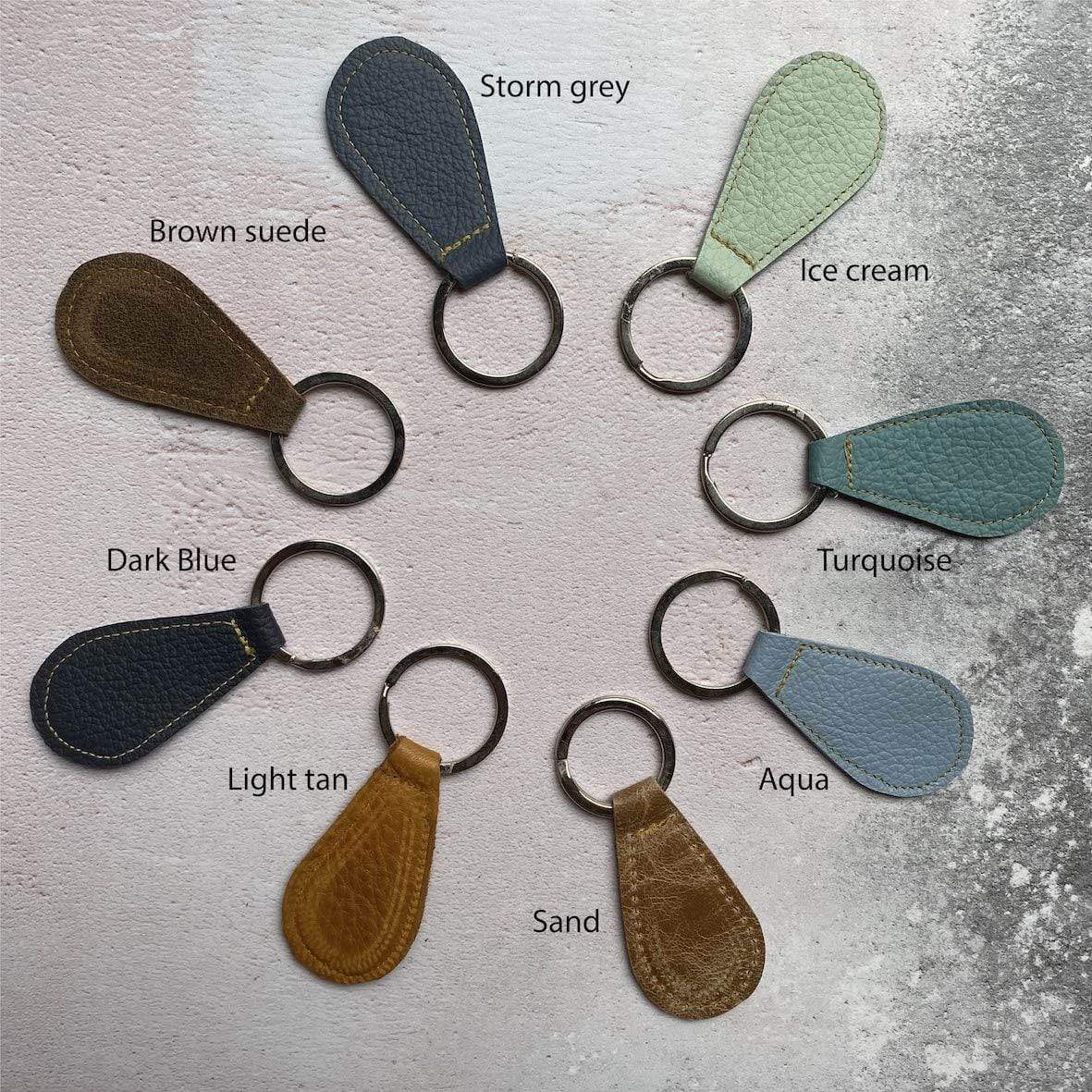 Zoe Dunn Designs Key Rings Leather Key Rings (various colours)