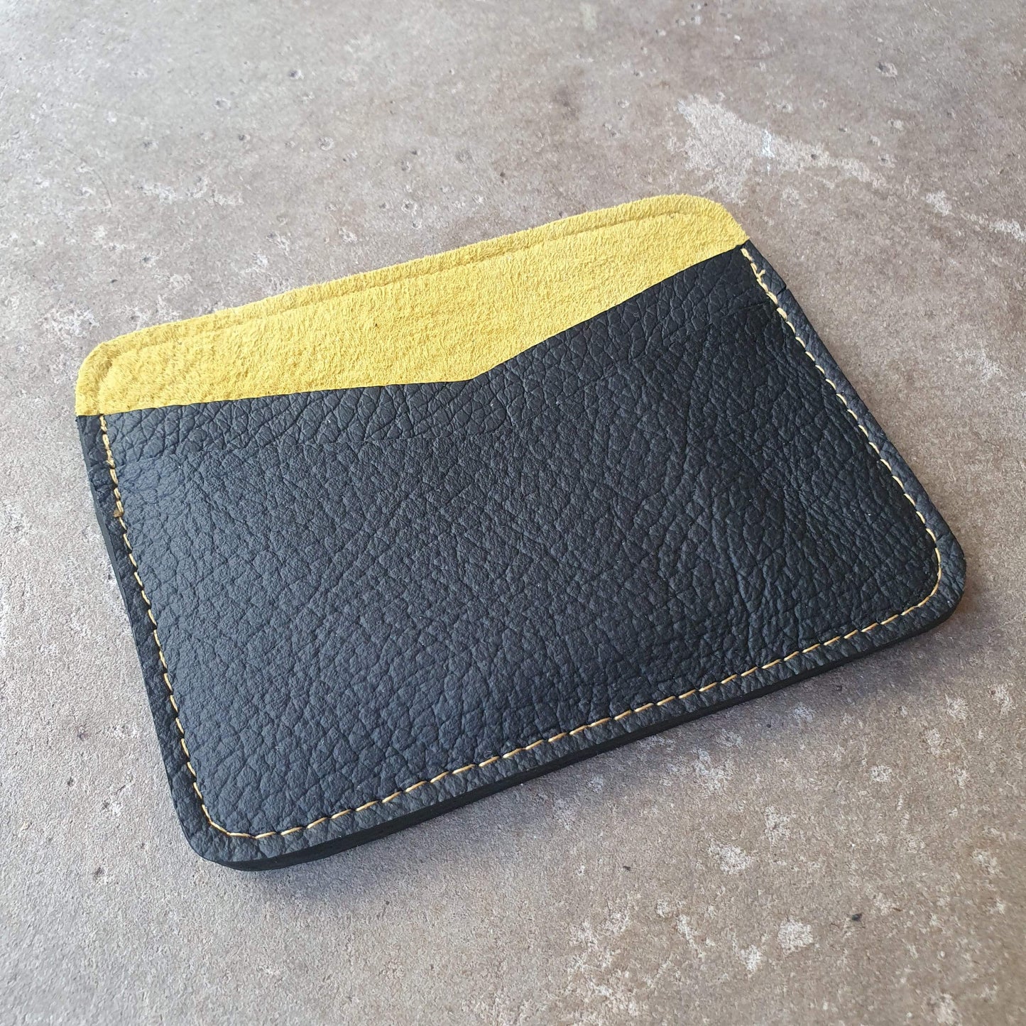 Zoe Dunn Designs Purse / Wallet Black / Mustard Card Holder - Recycled Leather